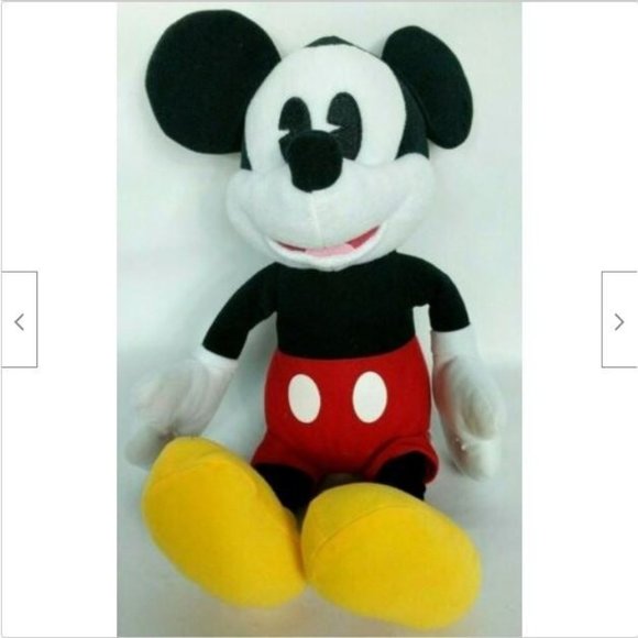 black and white mickey mouse plush
